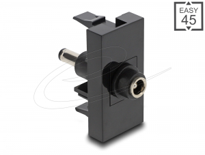 Delock Easy 45 modul DC 5.5 x 2.5 mm anya - DC 5.5 x 2.1 mm apa fekete (90962)
