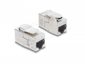 Delock Keystone modul &ouml;sszek&ouml;tő RJ45 aljzat RJ45 aljzat, Cat.6A &aacute;rny&eacute;kolt (90796)