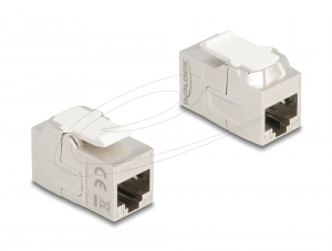 Delock Keystone modul &ouml;sszek&ouml;tő RJ45 aljzat RJ45 aljzat, Cat.6A &aacute;rny&eacute;kolt (90718)