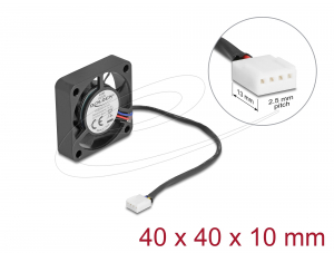 Delock Axi&aacute;lis ventil&aacute;tor 12 V DC, 40 x 40 x 10 mm fekete (67293)