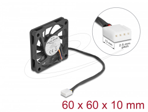 Delock Axi&aacute;lis ventil&aacute;tor 12 V DC, 60 x 60 x 10 mm fekete (67294)