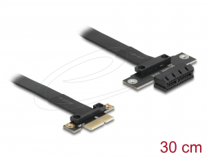 Delock PCI Expressz riser k&aacute;rtya x1 apa - x1 szlot k&aacute;bellel 30 cm hossz&uacute; (81297)