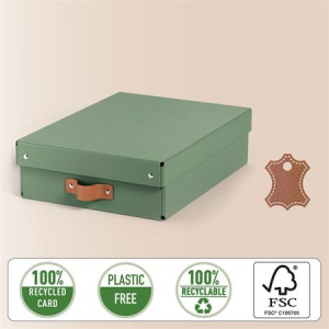 Leitz T&aacute;rol&oacute;doboz, M m&eacute;ret, alacsony,  "Puro", zs&aacute;lyaz&ouml;ld (E61480050)