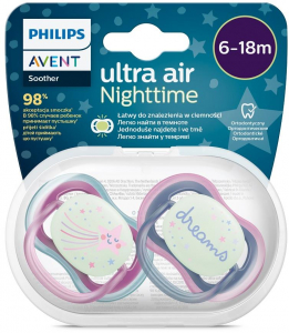 Philips AVENT Ultra Air Nighttime 6-18 &eacute;ves kisl&aacute;ny, 2 db cumi - 6 h&oacute;napos kort&oacute;l aj&aacute;nlott