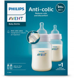 Philips AVENT Anti-Colic 260 ml, 1h+, 2 db cumis&uuml;veg - gyerekeknek 1 h&oacute;napos kort&oacute;l