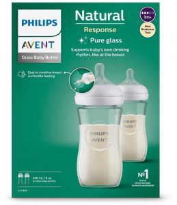 Philips AVENT Natural Response, &uuml;veg, 240 ml, 1m+, 2 darab cumis&uuml;veg - szoptat&oacute;s bab&aacute;knak 1 h&oacute;napos kort&oacute;l