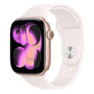 Apple Watch Series 11 GPS 46mm Rose Gold Aluminium Case Light Blush Sport Band - M/L (MEV74MP/A)