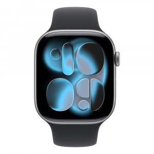 Apple Watch Series 11 GPS 46mm Space Grey Aluminium Case Black Sport Band - M/L (MEV44MP/A)