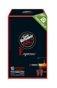 CAFF&Eacute; VERGNANO K&aacute;v&eacute;kapszula, Nespresso kompatibilis, 10 db,  "Espresso Cremoso" (KHK1110)