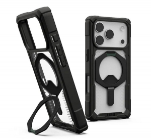 UAG PLASMA XTE defender műanyag telefonv&eacute;dő (erős &uuml;t&eacute;s&aacute;ll&oacute;s&aacute;g, l&eacute;gp&aacute;rn&aacute;s sarok, MagSafe, kit&aacute;maszt&oacute;) FEKETE/&Aacute;TL&Aacute;TSZ&Oacute; Apple iPhone 17 Pro (11452711404G