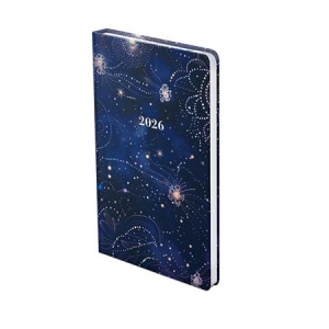 Toptimer Napt&aacute;r, tervező, A5, heti, keskeny, , "Joy", galaxis (NKJ018GU)