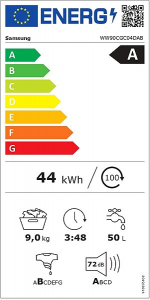 Samsung gőzmos&oacute;g&eacute;p - el&ouml;lt&ouml;ltős (WW90CGC04DABLE)