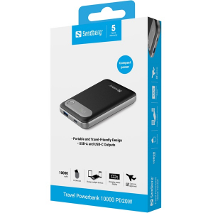 Sandberg Akkubank - Travel Powerbank 10000 PD20W (421-16)