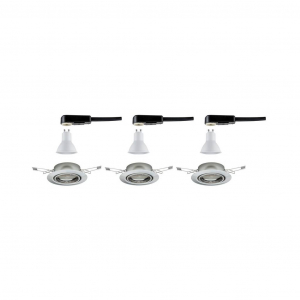 Paulmann Be&eacute;p&iacute;thető l&aacute;mpa 3 r&eacute;szes k&eacute;szlet LED GU10 15 W   Base Nemesac&eacute;l (matt) (93420)