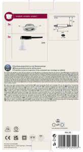Paulmann Be&eacute;p&iacute;thető l&aacute;mpa 3 r&eacute;szes k&eacute;szlet LED GU10 15 W   Base Nemesac&eacute;l (matt) (93420)