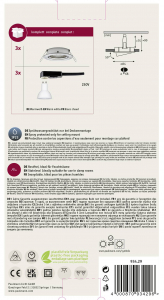 Paulmann Be&eacute;p&iacute;thető l&aacute;mpa k&eacute;szlet, 3 r&eacute;szes LED GU10 19,5 W nemesac&eacute;l (matt),   Nova (93429)