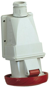 Schneider Electric PRATIKA Falra szerelhető aljzat, 3P+F, 6h, 32A, 415V, IP67, csavaros  Schneider (PKF32W734)