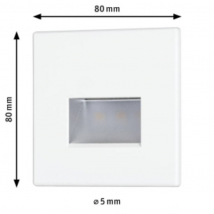Paulmann LED-es be&eacute;p&iacute;thető fali l&aacute;mpa 1,1 W 230 V, feh&eacute;r (matt),   Wand EBL Edge (93093)
