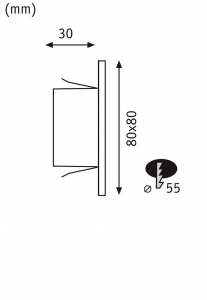 Paulmann LED-es be&eacute;p&iacute;thető fali l&aacute;mpa 1,1 W 230 V, feh&eacute;r (matt),   Wand EBL Edge (93093)