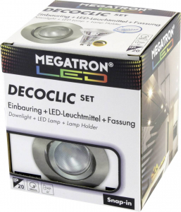 Megatron Be&eacute;p&iacute;thető l&aacute;mpa LED GU10, GU5.3 5.5 W Vas (matt) (MT75404)
