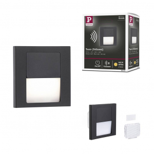 Paulmann Tsaro eckig 80x36mm Fali be&eacute;p&iacute;thető l&aacute;mpa LED 1 W Fekete (matt) (80001)