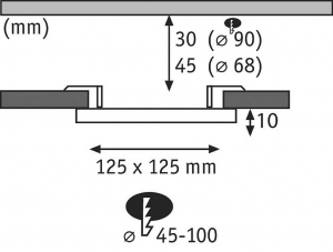Paulmann EB Panel Veluna VariFit LED-es be&eacute;p&iacute;thető l&aacute;mpa LED 10 W Selyem (92388)