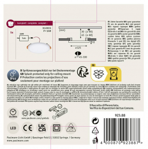 Paulmann EB Panel Veluna VariFit LED-es be&eacute;p&iacute;thető l&aacute;mpa LED 10 W Selyem (92388)