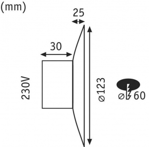 Paulmann Dekorativ LED-es fali be&eacute;p&iacute;thető l&aacute;mpa LED Fixen be&eacute;p&iacute;tett LED-es 2.5 W Feh&eacute;r (matt) (92926)