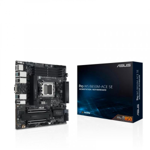 ASUS Pro WS B850M-ACE SE AMD Micro-ATX motherboard, with server-grade IPMI management, PCIe 5.0 x 16, PCIe 5.0 M.2, PCIe 5.0 MCIO, U.2 connector, 10Gb