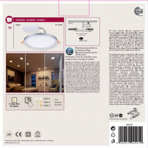 Paulmann Areo VariFit LED-es be&eacute;p&iacute;thető panel LED 15 W Kr&oacute;m (matt) (92991)