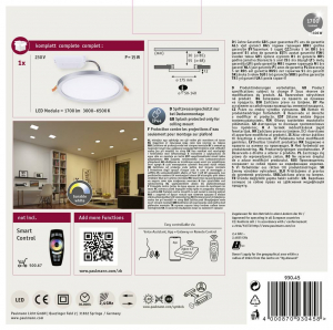 Paulmann AREO VariFit TuneW Zigbee LED-es be&eacute;p&iacute;thető panel LED 13 W Kr&oacute;m (matt) (93045)