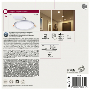 Paulmann AREO VariFit LED-es be&eacute;p&iacute;thető panel LED 13 W Kr&oacute;m (matt) (93051)