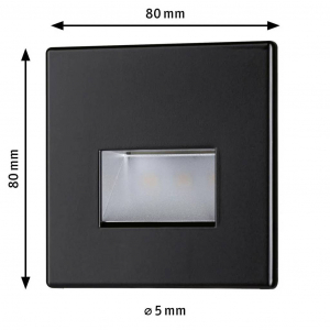Paulmann Wand EBL Edge LED-es fali be&eacute;p&iacute;thető l&aacute;mpa LED 1.40 W Fekete (matt) (93094)