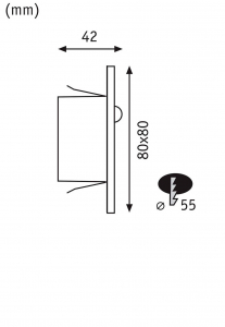 Paulmann LED-es fali be&eacute;p&iacute;thető l&aacute;mpa LED 1.2 W Kr&oacute;m (matt) (93134)