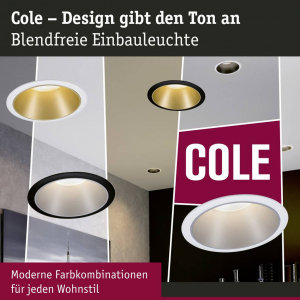 Paulmann LED-es be&eacute;p&iacute;thető l&aacute;mpa GU10 Fekete (matt), Ez&uuml;st (93397)