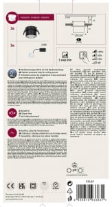 Paulmann LED-es be&eacute;p&iacute;thető l&aacute;mpa 19.5 W Fekete, Vas (93383)
