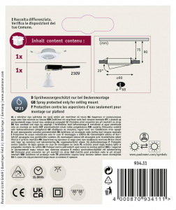 Paulmann Base Be&eacute;p&iacute;thető l&aacute;mpa LED GU10 5 W Feh&eacute;r (93411)