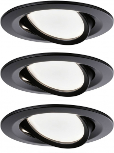 Paulmann LED-es be&eacute;p&iacute;thető l&aacute;mpa 3 r&eacute;szes k&eacute;szlet LED 18 W Fekete (matt) (94471)