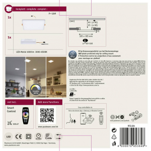 Paulmann Veluna VariFit LED-es be&eacute;p&iacute;thető panel LED 15 W Selyem (95384)
