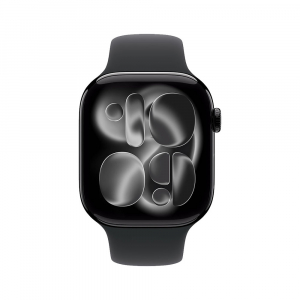 Apple Watch Series 11 GPS 42mm Jet Black Aluminium Case Black Sport Band - M/L (MEQU4MP/A)