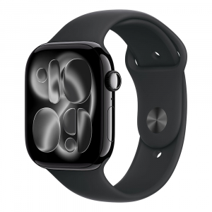 Apple Watch Series 11&nbsp;GPS + Cellular 46mm&nbsp;Jet Black Aluminium Case Black Sport Band - M/L (MFC44MP/A)