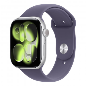 Apple Watch Series 11&nbsp;GPS&nbsp;46mm&nbsp;Silver Aluminium Case Purple Fog Sport Band - S/M (MEV94MP/A)