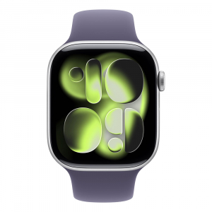 Apple Watch Series 11&nbsp;GPS&nbsp;46mm&nbsp;Silver Aluminium Case Purple Fog Sport Band - S/M (MEV94MP/A)