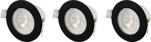 Sygonix LED-es be&eacute;p&iacute;thető l&aacute;mpa 3 r&eacute;szes k&eacute;szlet LED LED 5.5 W Fekete (SY-6418010)