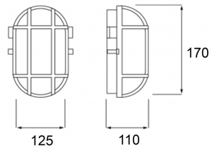 Deko Light Syrma Oval Grau  K&uuml;lt&eacute;ri mennyezeti l&aacute;mpa, K&uuml;lt&eacute;ri fali l&aacute;mpa E27 Sz&uuml;rke (401013)