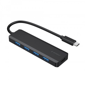 Gembird USB 3.1 (Gen 1) Type-C 4 portos Hub fekete (UHB-CM-U3P4P-01)
