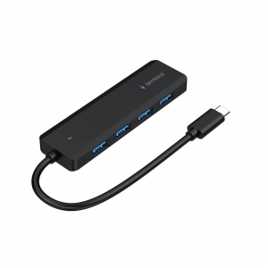 Gembird USB 3.1 (Gen 1) Type-C 4 portos Hub fekete (UHB-CM-U3P4P-01)