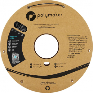 Polymaker PolyLite 3D nyomtat&oacute;sz&aacute;l PETG hő&aacute;ll&oacute;, nagy szak&iacute;t&oacute;szil&aacute;rds&aacute;g 1.75 mm 1000 g Fekete 1 db (PB01001)