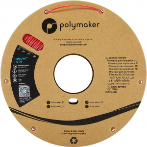 Polymaker PolyLite 3D nyomtat&oacute;sz&aacute;l PETG hő&aacute;ll&oacute;, nagy szak&iacute;t&oacute;szil&aacute;rds&aacute;g 1.75 mm 1000 g Piros 1 db (PB01004)
