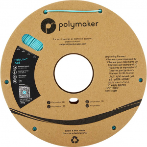 Polymaker PolyLite 3D nyomtat&oacute;sz&aacute;l ABS műanyag k&ouml;zel szagtalan 1.75 mm 1000 g T&uuml;rkiz 1 db (PE01010)